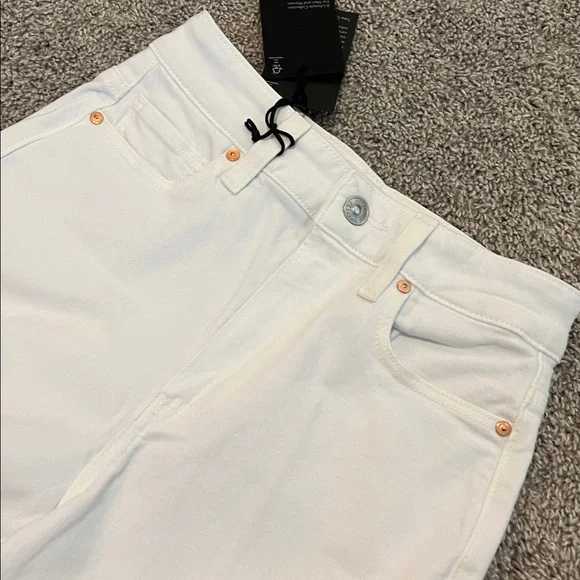 NWT Anthropologie PAIGE Anessa High Rise Wide Leg Ankle Jeans Size 23 White - Picture 11 of 16